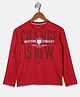 Monte Carlo Full Sleeves Change Is New Text Printed Tee - Maroon