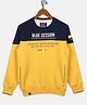 Monte Carlo Full Sleeves Blue Session Text Printed Sweatshirt - Yellow