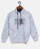Monte Carlo Full Sleeves Swirled & Instinct Text Printed Sweatshirt -  Melange Grey