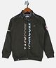 Monte Carlo Full Sleeves Task Core Text Printed Colour Block Jacket - Dark Olive Green