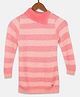 Monte Carlo Full Sleeves Rugby Striped Top - Peach