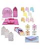 Fareto 56 in 1 New Born Baby Complete Daily Items Combo - Multicolor