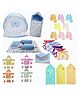 Fareto 56 in 1 New Born Baby Complete Daily Items Combo- Multicolor