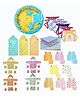 Fareto 53 in 1 New Born Baby Complete Daily Items Combo - Multicolor