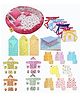 Fareto 53 in 1 New Born Baby Complete Daily Items Combo - Multicolor
