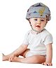 Luvlittle Adjustable Cushioned Baby Safety Helmet Elephant Printed  - Blue (Print May Vary)