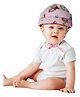 Luvlittle Adjustable Cushioned Baby Safety Helmet Elephant printed  - Pink (Print May Vary)