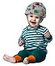 Luvlittle Adjustable Cushioned Baby Safety Helmet Jungle Printed -Blue (Print May Vary)