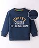 UCB Full Sleeves Sweatshirt Text Print - Blue