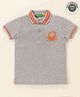 UCB Half Sleeves Solid Color Polo T-Shirt - Grey