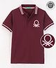 UCB Half Sleeves Solid Color Polo T-Shirt - Maroon