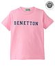 UCB Half Sleeves Text Printed T-Shirt - Pink