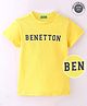 UCB Half Sleeves Text Printed T-Shirt - Yellow