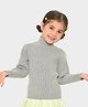Mi Arcus  Full Sleeves Ribbed Thermal Innerwear High Neck Tee Grey