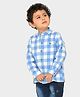 Mi Arcus Baby Boy Cotton Full Sleeves Buffalo Checked Shirt Blue