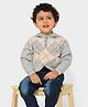 Mi Arcus Baby Boy Full Sleeves Argyle Checked Sweater Grey