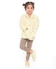 Mi Arcus  Full Sleeves Fur Lined Jacket Cream