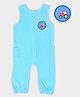 Mi Arcus  Cotton Sleeveless Striped Designed & Car Patch Detailed Jumpsuit Sky Blue