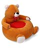 Lovely Teddy Shaped Sofa With Bow - Brown Dark Pink