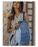 Dwij Products Upcycled Denim Convertible Tote - Blue