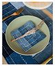 Dwij Products Upcycled Denim Set of 4 Coasters (Boxed) - Blue
