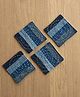 Dwij Products Upcycled Denim Set of 4 Coasters (Spiral) - 150 g
