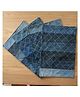 Dwij Products Upcycled Denim Set of 4 Placemat (Criss Cross) - 450 g