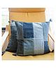 Dwij Products Upcycled Denim Set of 2 Cushion Covers (Boxed) - 450 g