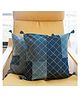 Dwij Products Upcycled Denim Set of 2 Cushion Covers (Criss Cross) - 450 g