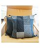 Dwij Products Upcycled Denim Set of 2 Cushion Covers (Spiral) - 450 g