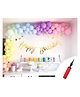 Bubble Trouble Pastel Rainbow theme Birthday Decoration items pastel balloons for party for DIY Combo Set with Air balloon Pump - 54 pcs
