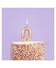 Bubble Trouble Numerical Cake Topper Candle Number 0 - Golden