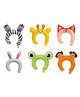 Bubble Trouble Theme Foil Balloons Headbands Jungle Theme  Multicolor - Pack of 6