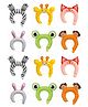 Bubble Trouble Animal Theme Foil Balloons Headbands Jungle Theme Multicolor - Pack of 12