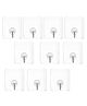 Bubble Trouble Waterproof Stick on Adhesive Stronger Plastic Wall Hooks Max Load 15 kg Pack of 10 - White