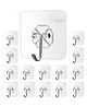 Bubble Trouble PVC Wall Hooks Pack of 15 - White