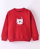 Little Kangaroos Fleece Droop Shoulder Sweatshirt With Polar Bear Embroidery - Red