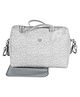 Pasito a Pasito Flower Mellow Grey Diaper Changing Bag with Mat