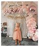Bubble Trouble Pink Theme Birthday Decoration Items Kit Net Sheer Curtain & LED Fairy Lights 64 Pieces - Pink