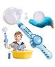 Zyamalox Elastic Smog Bubble Machine with Bubble Water Bubble Wand Girl Heart Toy Birthday Gift for Children Easy to Use for Parties Wedding Indoor and Outdoor- Assorted Colour