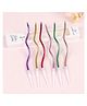 Bubble Trouble Metallic Twisted Candle Multicolor- Pack of 6