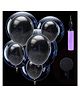Bubble Trouble Transparent Bobo Balloons Birthday Wedding Anniversary Indoor Outdoor Deor items Black latex Balloon Decoration Family Reunion Party Supplies Items Pack of 21