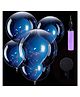 Bubble Trouble Transparent Bobo Balloons Combo for Birthday Wedding Anniversary Indoor Outdoor Blue latex Balloon Decoration Family Reunion Party Supplies Items Pack of 21