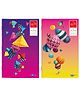 Youva Long Book Regular Size Combo of 2 Books 3D World - Purple & Yellow