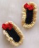 Woonie Set Of 2 Crochet Detailed Hair Clips - Navy Blue