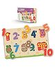 Little Berry Numbers Counting 1-10 Wooden Puzzle Tray Knob and Peg Puzzle Multicolour - 10 Pegs