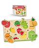 Little Berry Fruits Wooden Puzzle Tray Knob and Peg Puzzle Multicolour - 10 Pegs