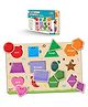 Little Berry Shapes & Colours Wooden Puzzle Tray Knob and Peg Puzzle Multicolour - 12 Pegs