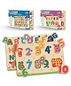 Little Berry My First Wooden Puzzle Tray Set of 2 Alphabets & Numbers Knob and Peg Puzzle Multicolour - 36 Pegs