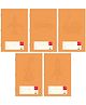Youva Brown Long Book Regular Size Combo Of 6 Books 